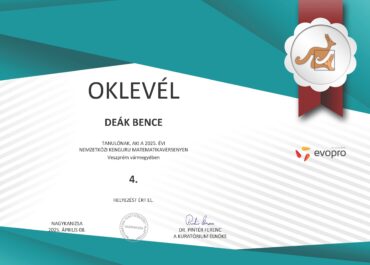 Gratulálunk Deák Bencének!